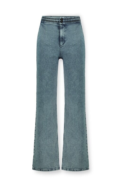 Homage Wide Leg Denim Acid Blue