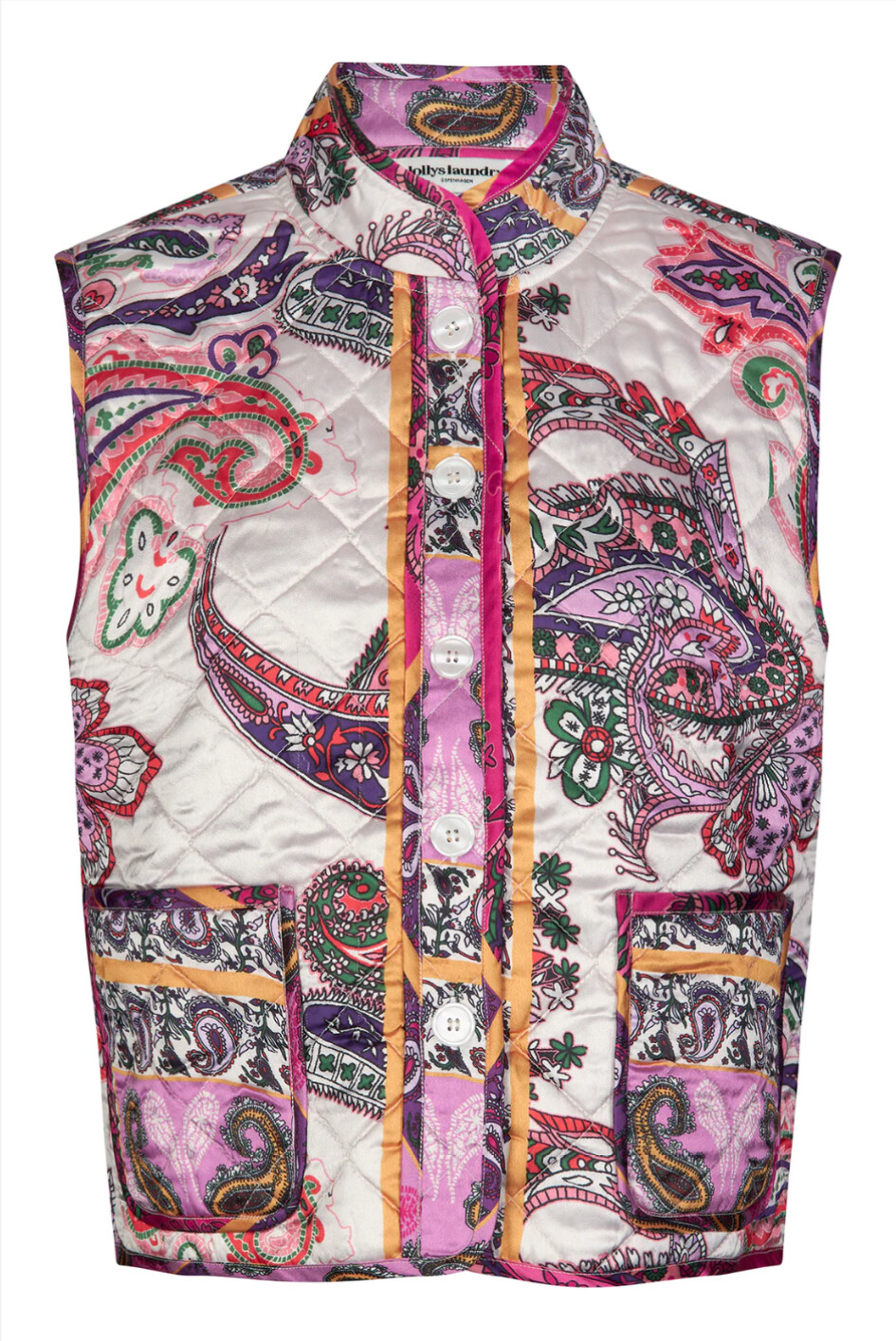 Lollys Laundry Cairo Vest Paisley Print Pink