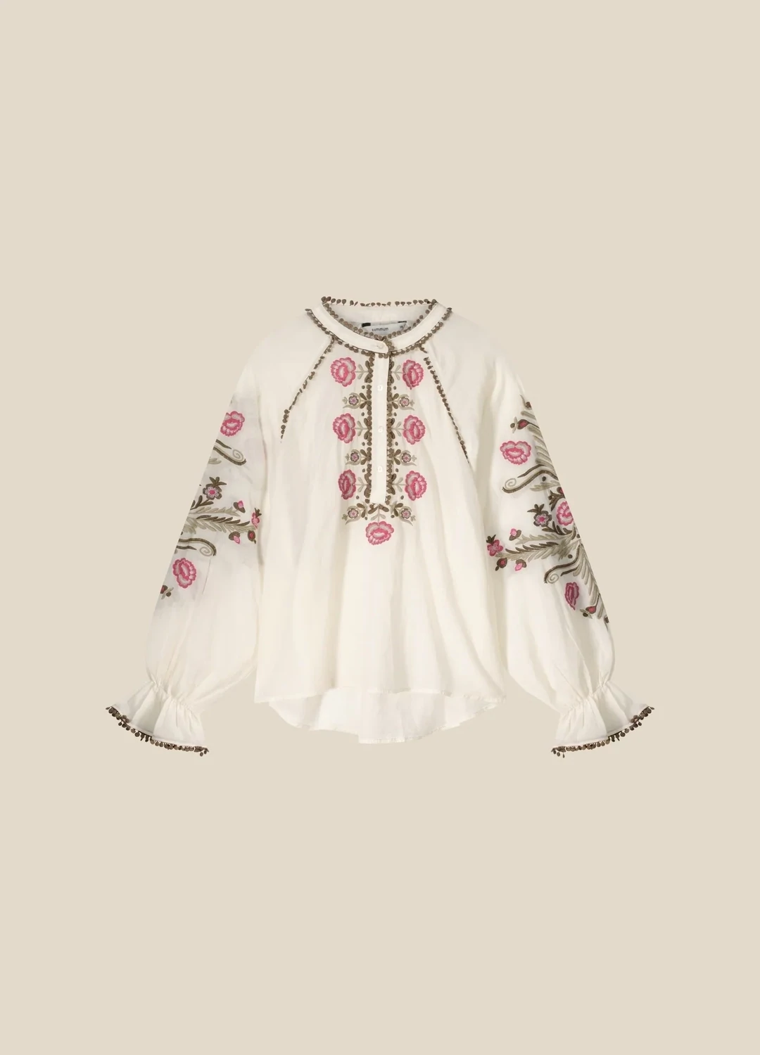Summum Embroidered Blouse Ivory