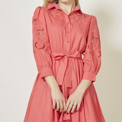 Queen Drama Dress Coral