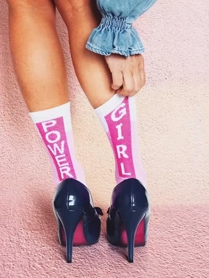 Girl Power Pink Socks