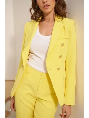 Fitted Blazer Yellow