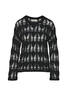 BSB Loose Knitted Pullover Black