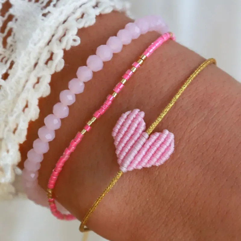 Love Ibiza Facet Bracelet Light Pink