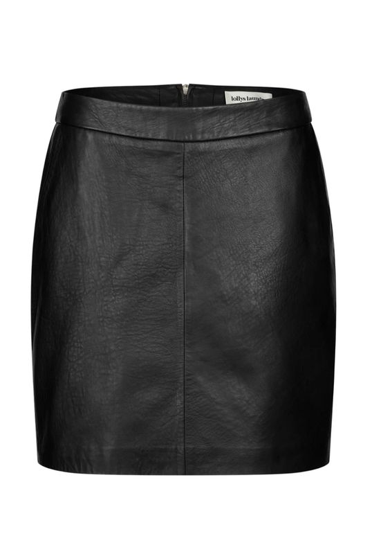 Lollys Laundry Aqua Leather Skirt Black
