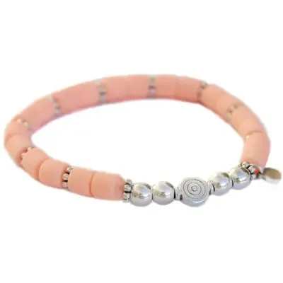 Love Ibiza Dolce Bracelet Peach Silver