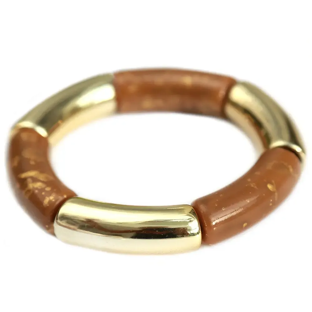 Love Ibiza Penne Bracelet Brown Gold Flakes
