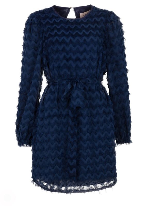 Freebird Dion Fluffy Dress Navy