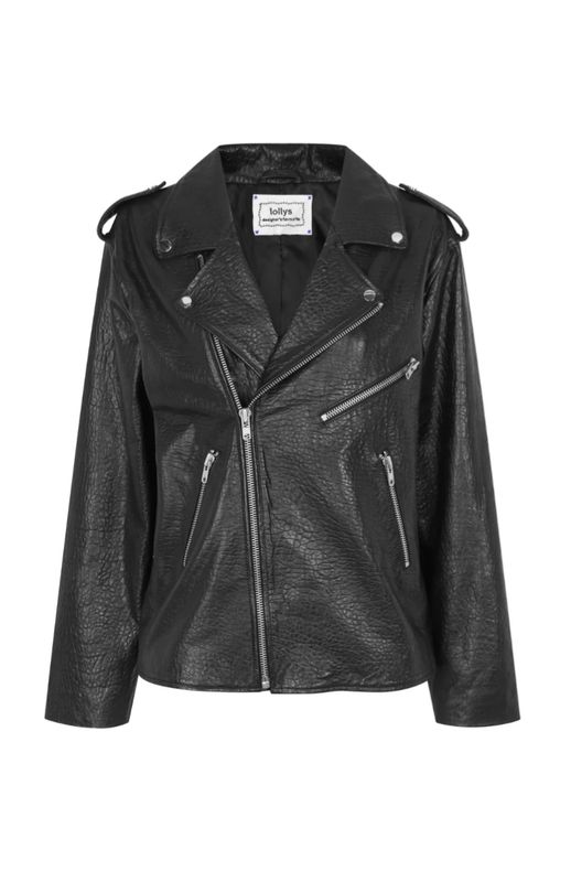 Lollys Laundry Ray Leather Jacket Black