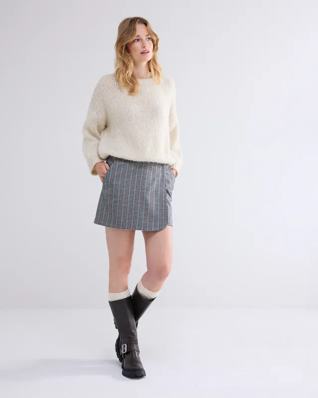 Summum Check Skirt Blue