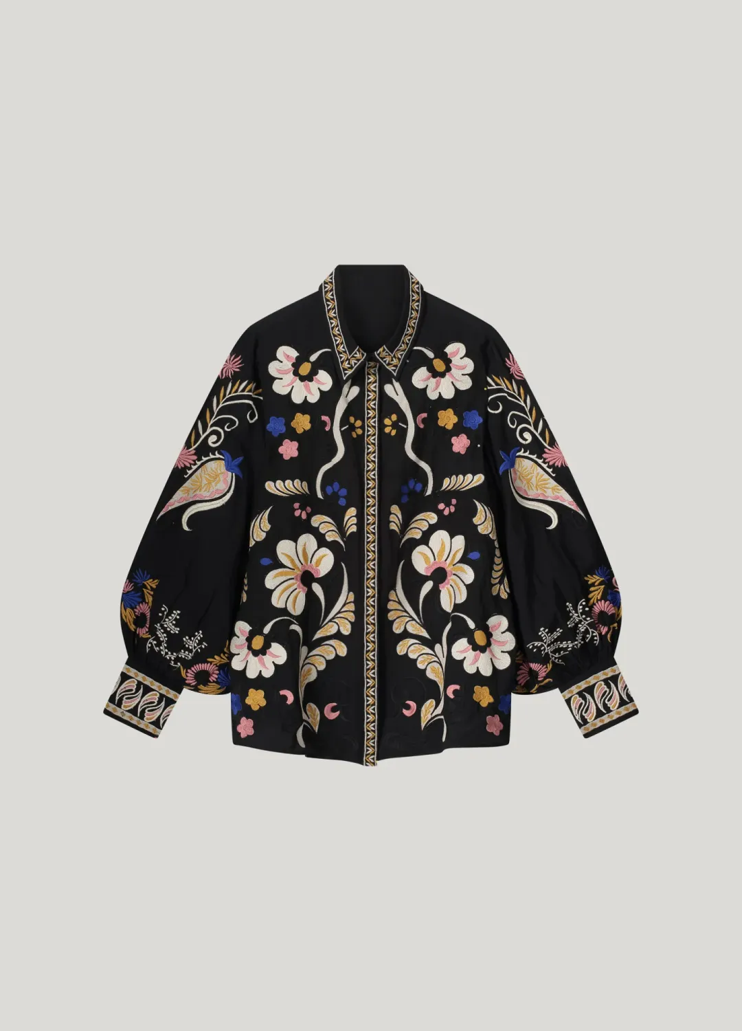 Summum Embroidered Blouse Black