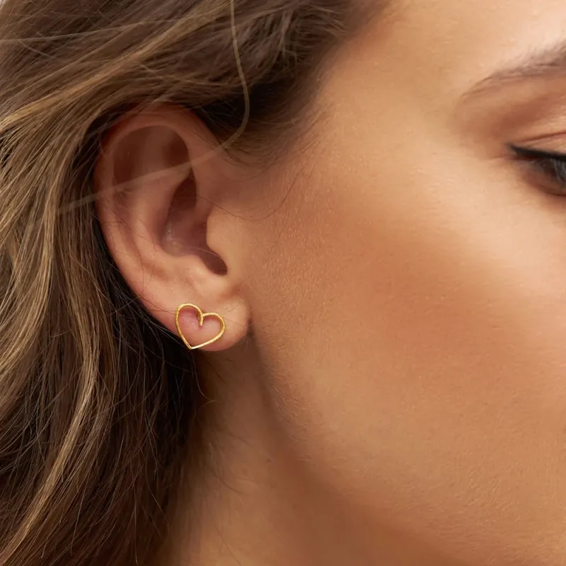 LULU Happy Heart Earring Gold