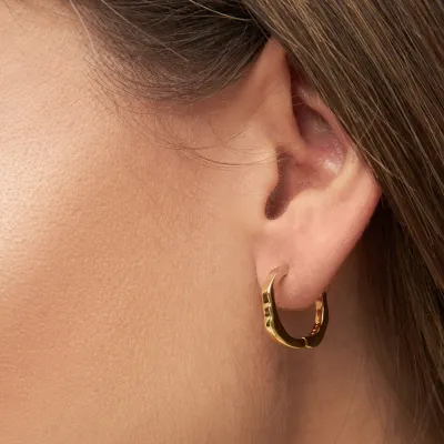 LULU Organic Hoops Gold