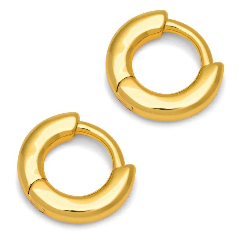 LULU Buckle Hoops Small Gold