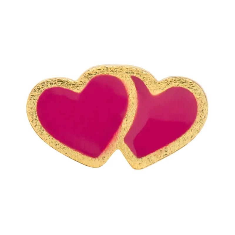 LULU 2 Hearts Plum Gold