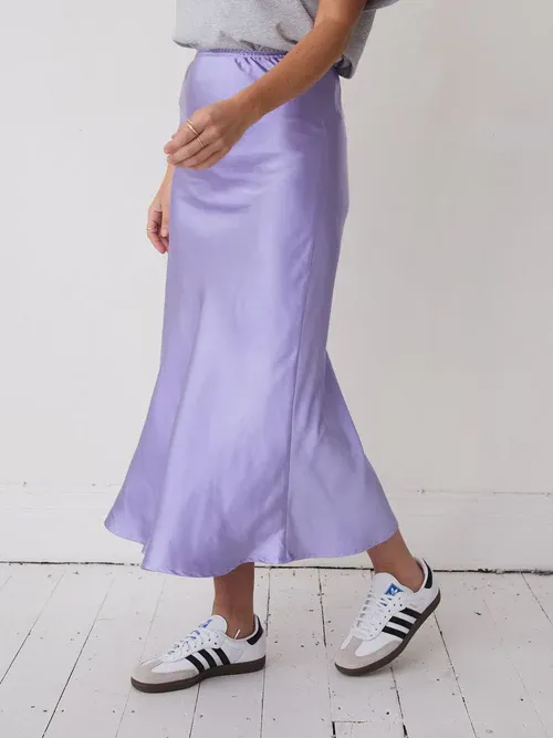 Fika Angel Satin Skirt Lilac
