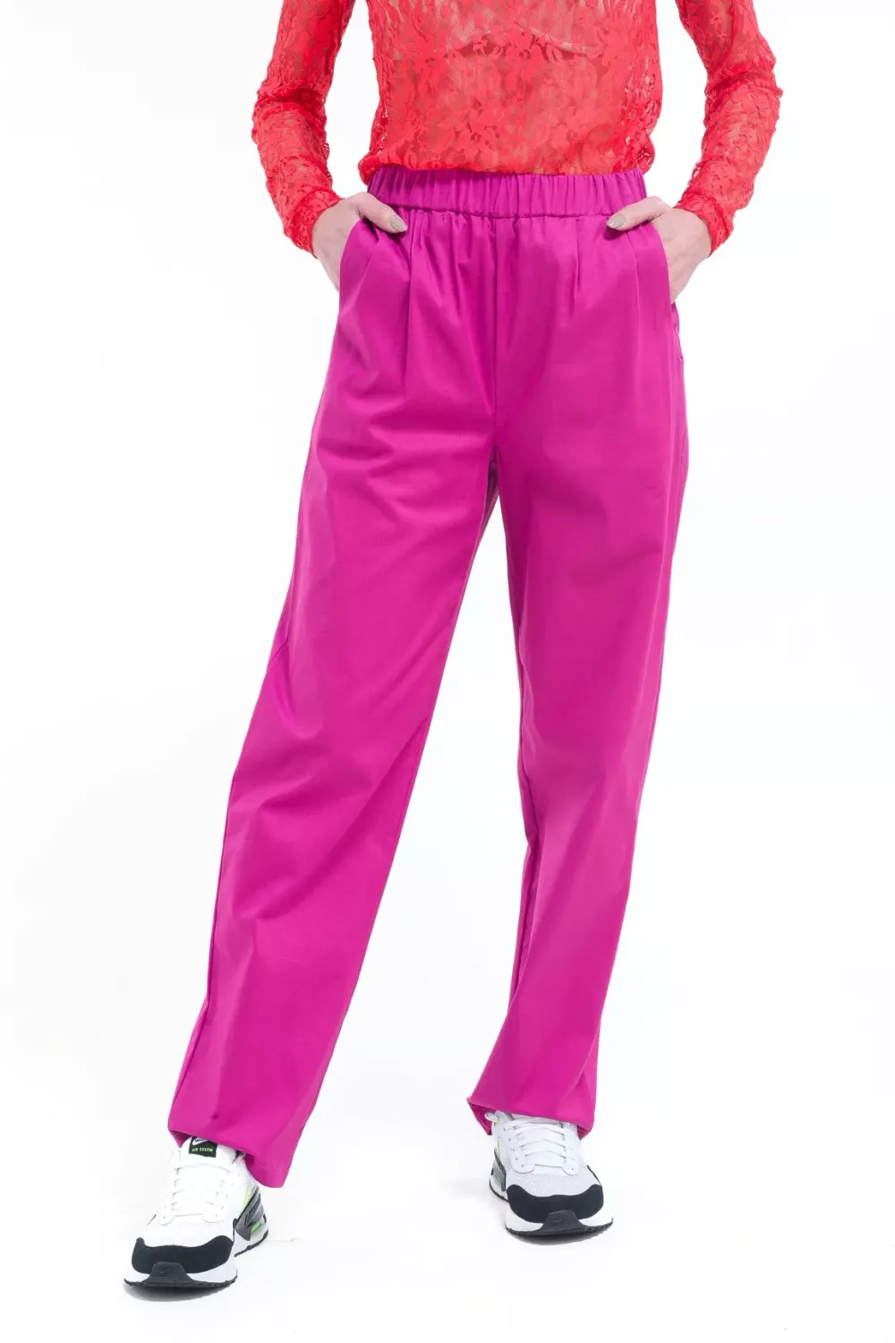 Gabardine Chino Pants Fuxia