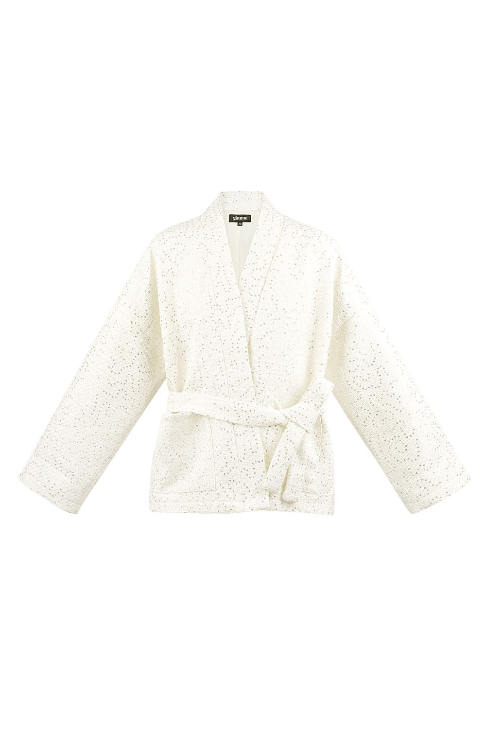 Shiny Kimono Jacket Ecru