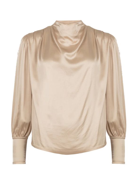 Freebird Teske Satin Blouse Beige