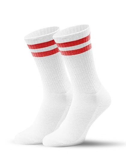 Pinned Sportive Socks Red Stripe