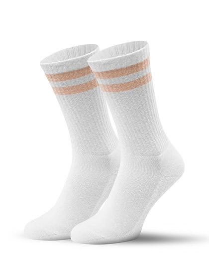 Pinned Sportive Socks Peach Stripe