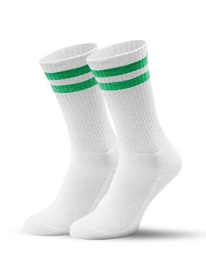 Pinned Sportive Socks Green Stripe