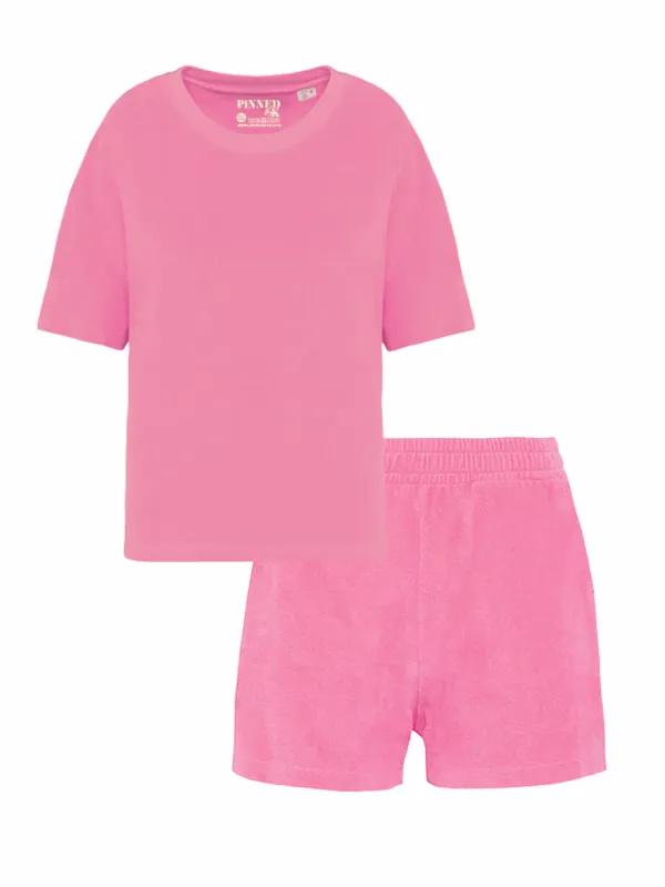 Pinned Badstof Set Pink