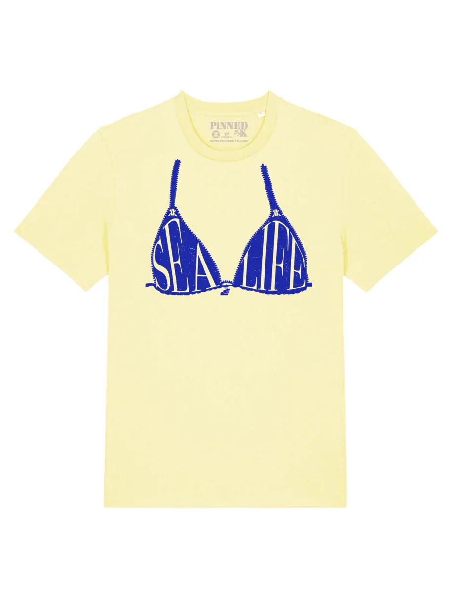 Pinned Bikini Sea Life T-shirt Yellow