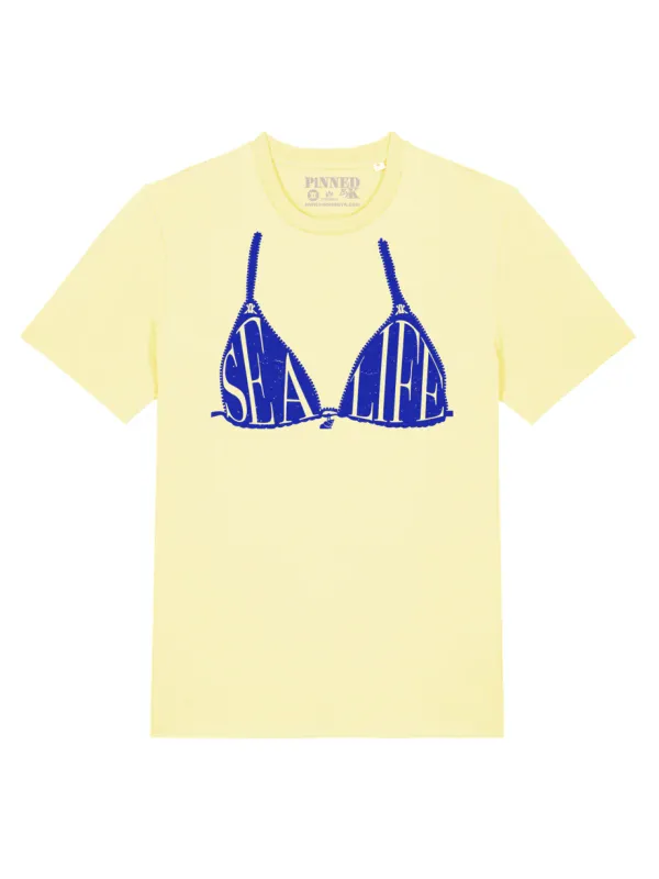 Pinned Bikini Sea Life T-shirt Yellow