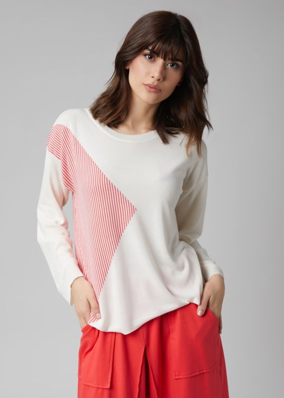 Vicolo Graphic Sweater Ecru