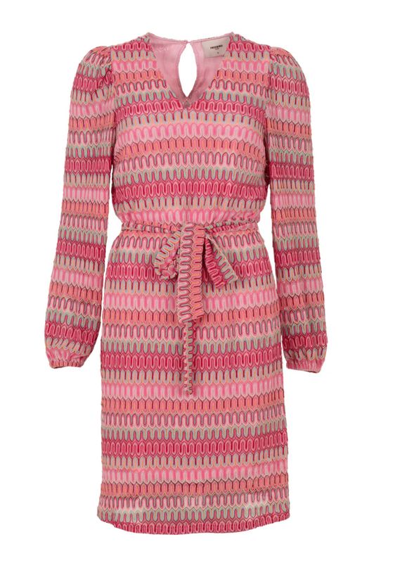 Freebird Dion Crochet Dress Pink