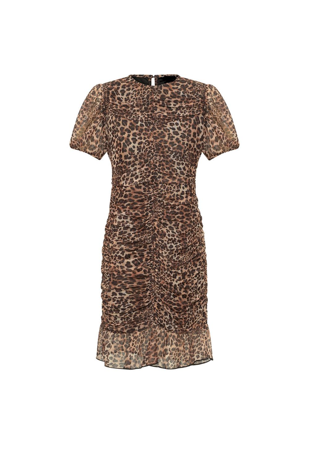 Short Bow Dress Leopard