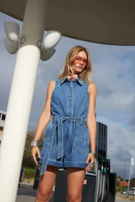 Lollys Laundry Cora Jumpsuit Blue
