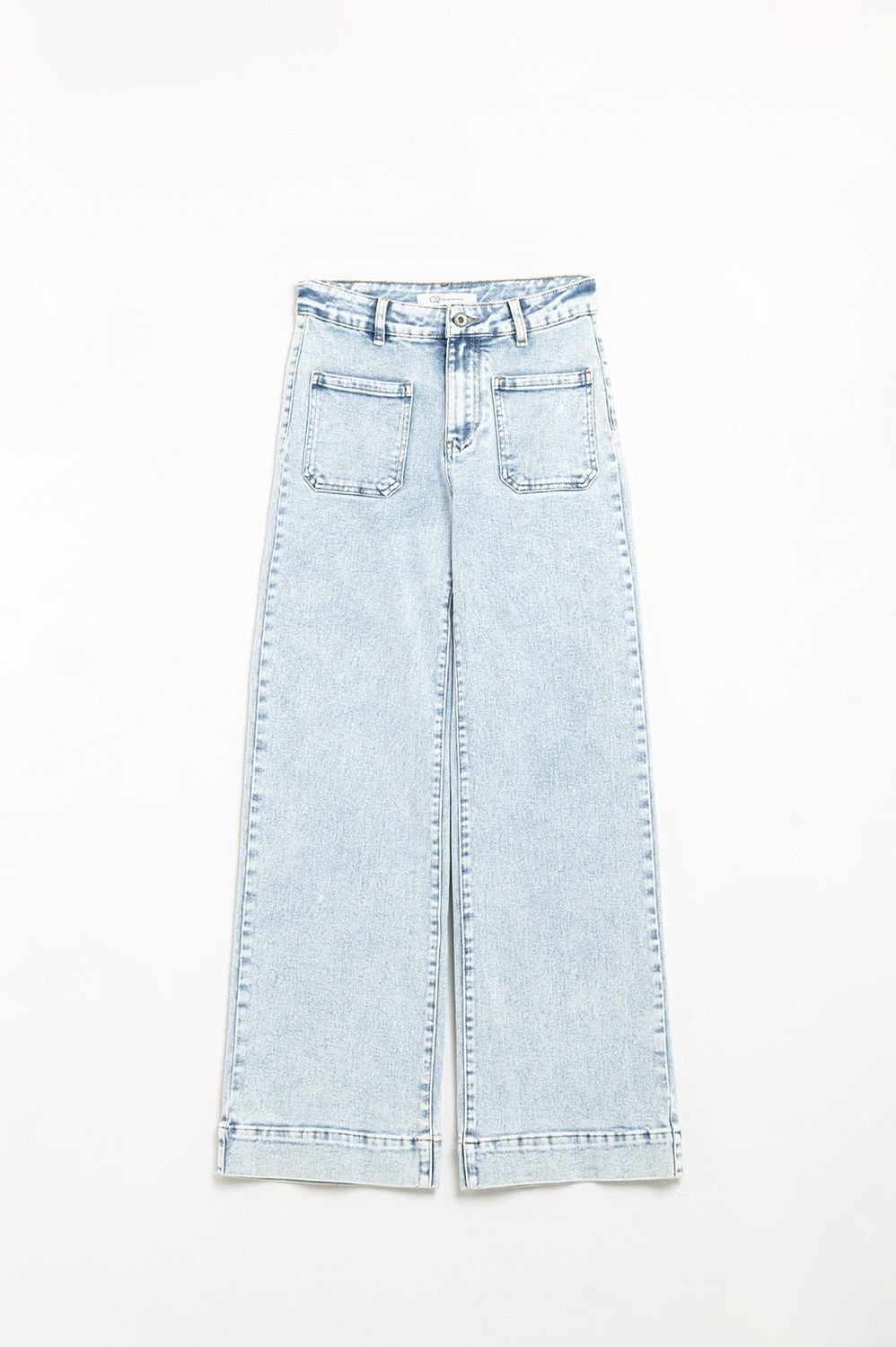 Q2 Flared Denim Light Blue