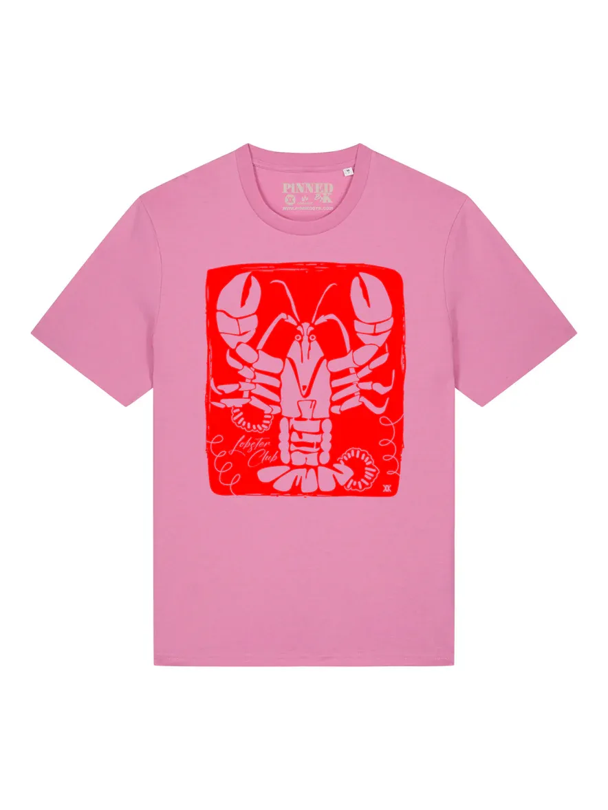 Pinned T-shirt Lobster Club Pink