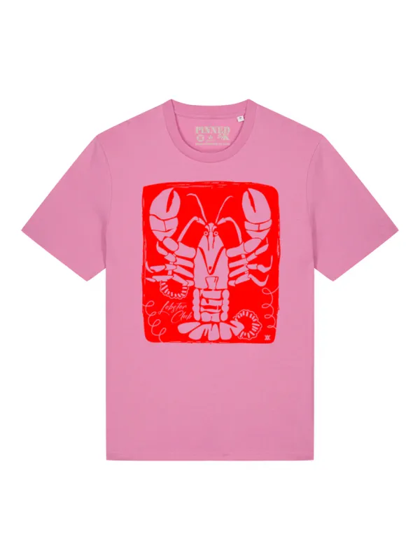 Pinned T-shirt Lobster Club Pink