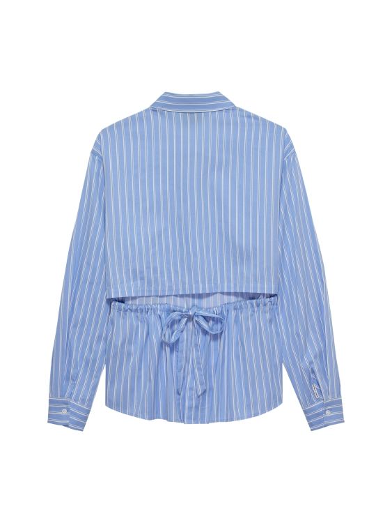 Catwalk Junkie Open Back Blouse Blue