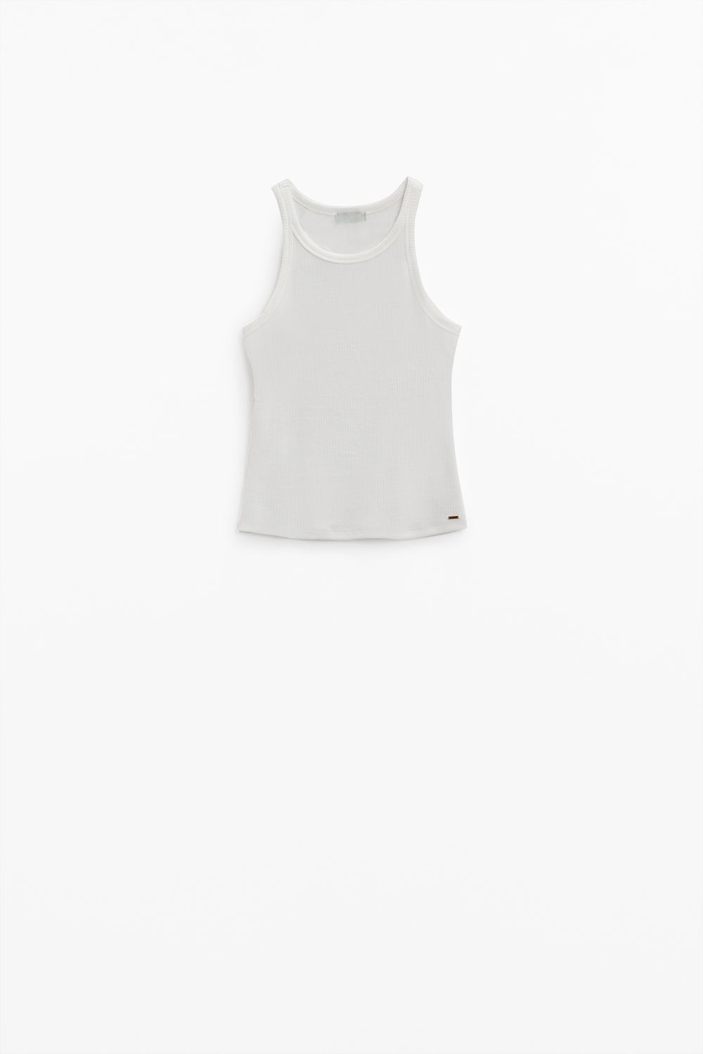 Q2 Ribbed Top White