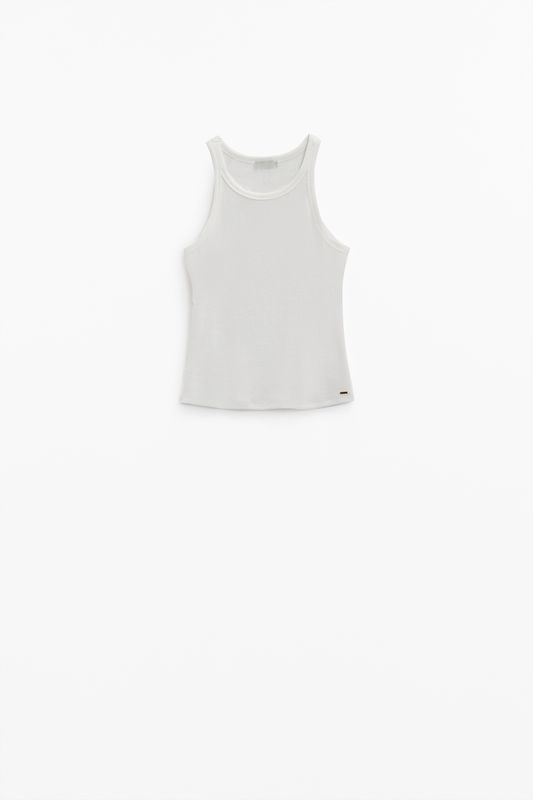 Q2 Ribbed Top White