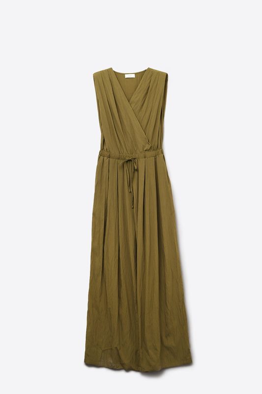 Q2 Draped Jumpsuit Green