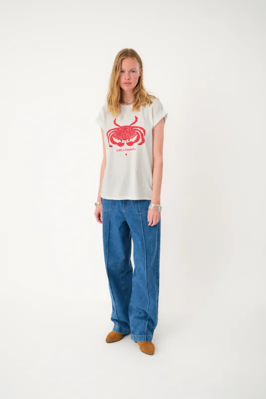 Lollys Laundry Roma Crab Tee White