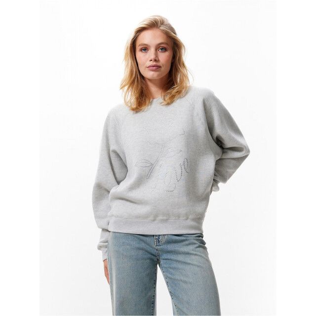 Catwalk Junkie Rhinestone Sweater Grey