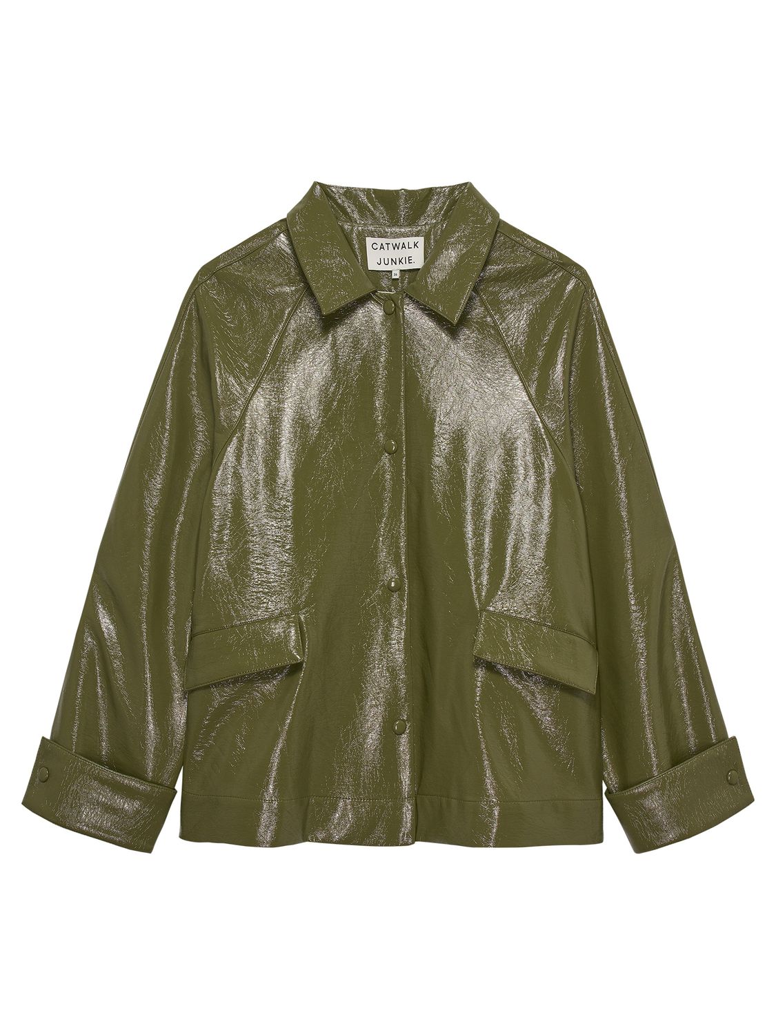 Catwalk Junkie Vegan Leather Jacket Green