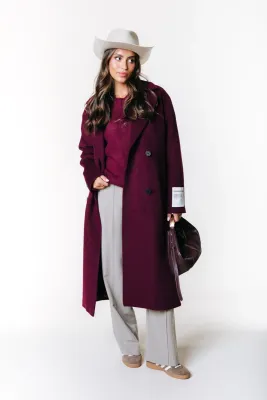 Colourful Rebel Zania Coat Burgundy