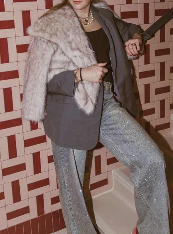 Pinned Strass Jeans Blue