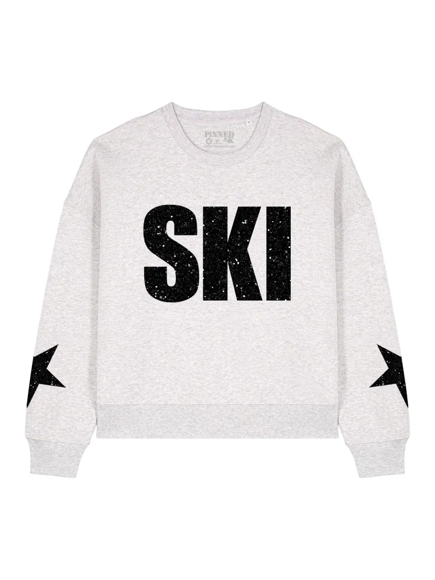 Pinned Ski Black Sweater Grey