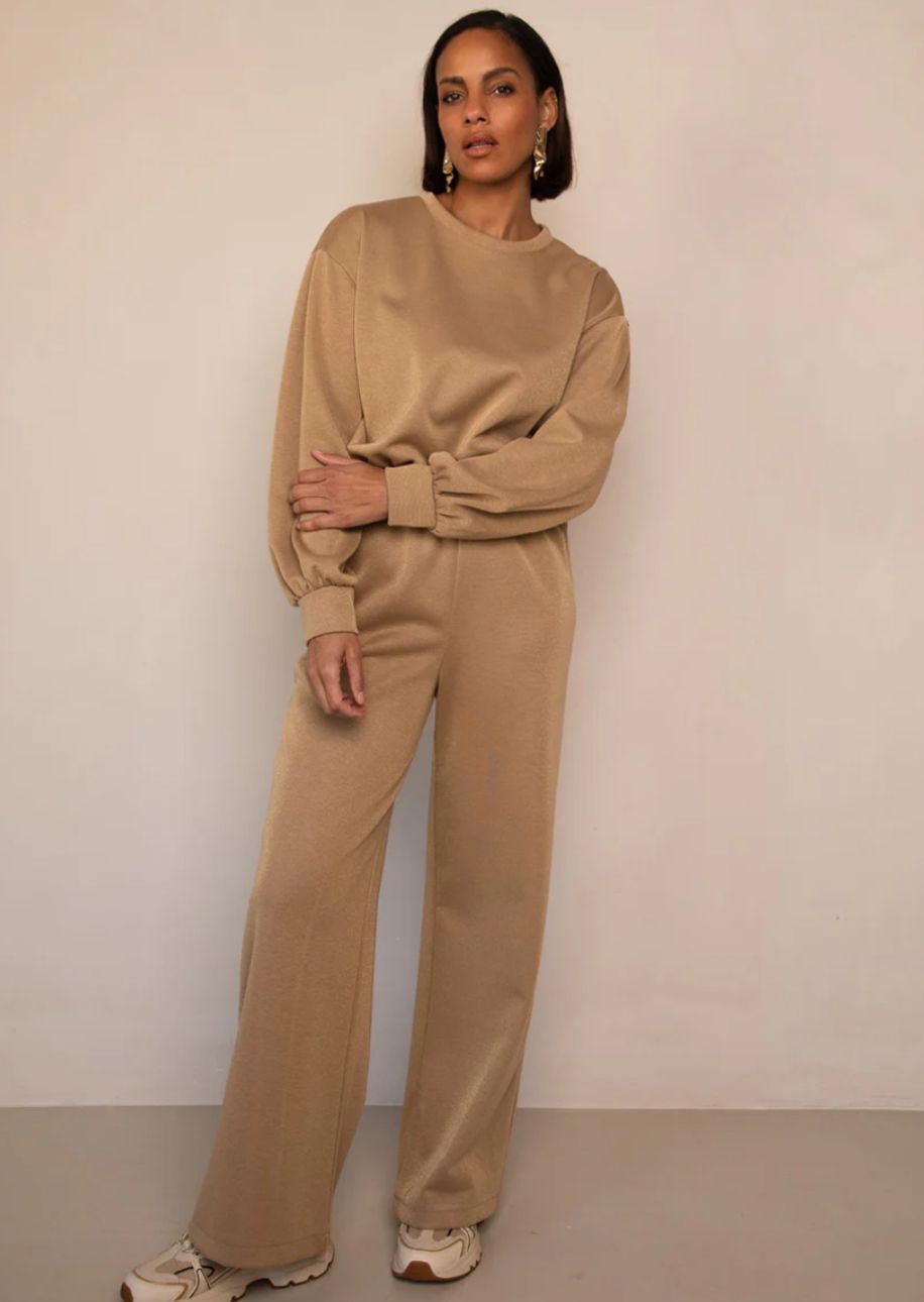 Freebird Zari Sweater Lurex Camel
