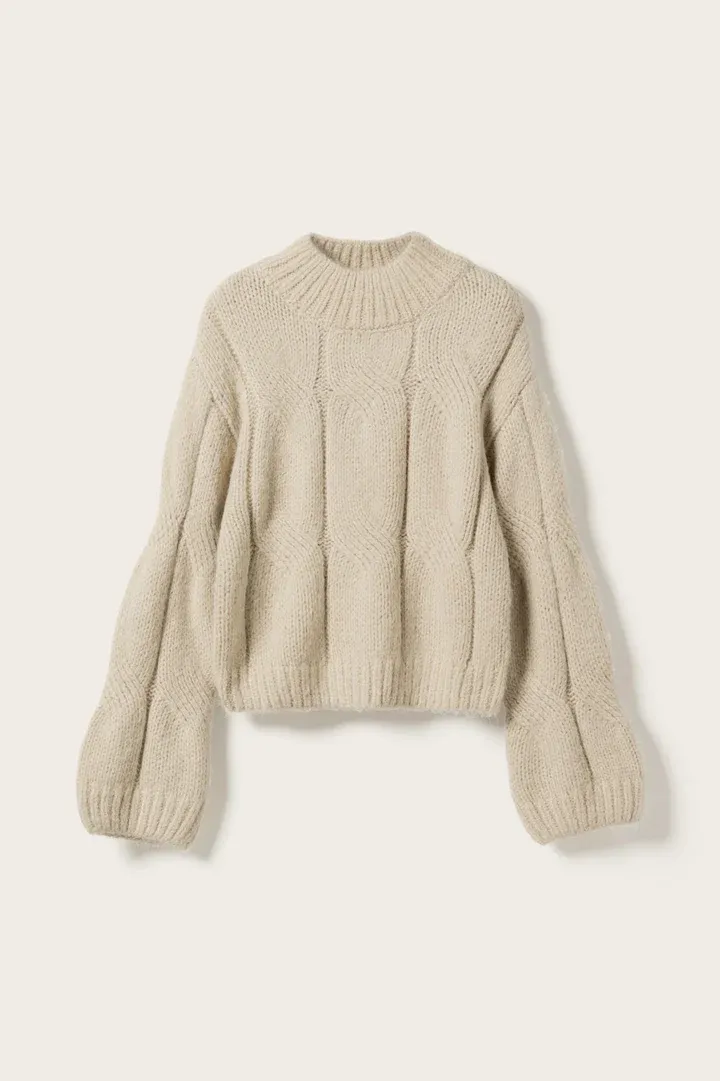 Noella Lynx Knit Ecru
