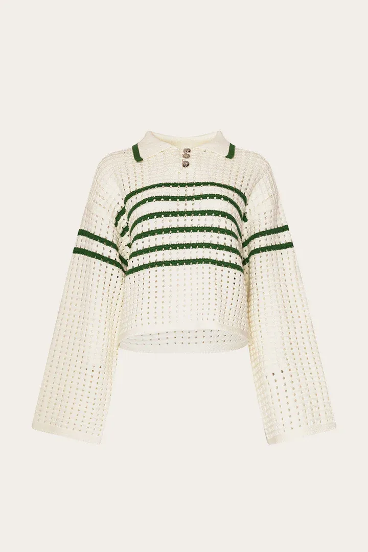 Noella Leen Knit Stripe Green
