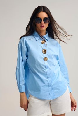 Q2 Poplin Shirt Blue